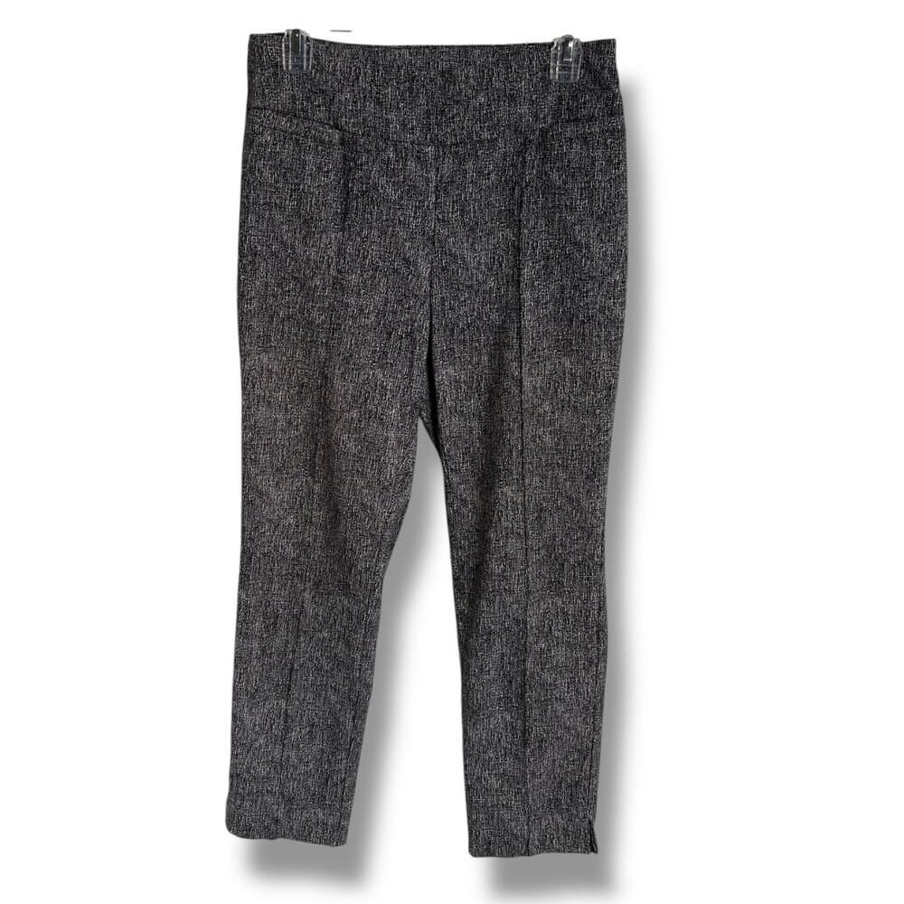Investments Black & White Pull-On Cropped Pants‎ - Size 6